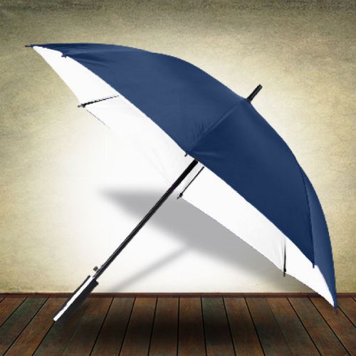 Two Tone Rim Umbrella - Navy and White