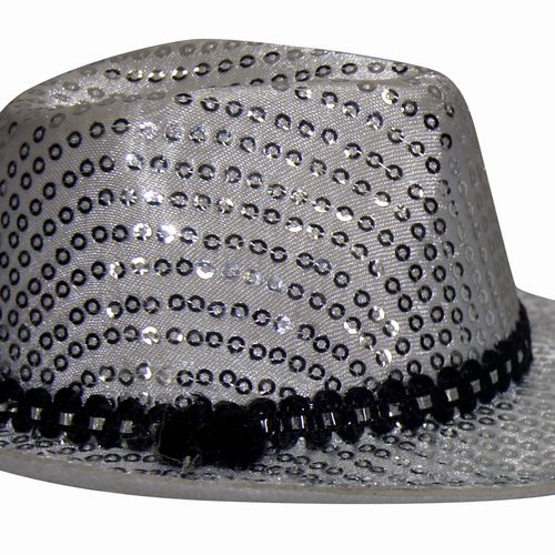 Mini Cowboy Hat Silver/Black