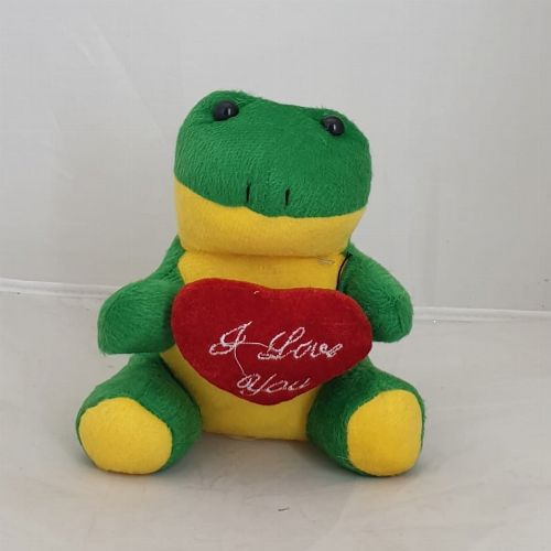 PLUSH FROG W I LOVE YOU HEART PILLOW