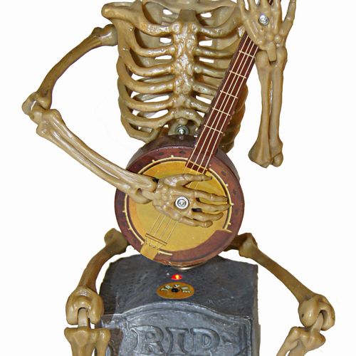 Halloween skeleton Playing Guitar