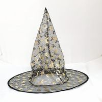 Witch Hat Black/Gold w/Pumpkin