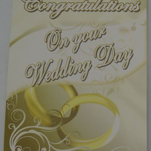 Congratulations On Your Wedding cards 5'S