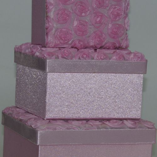 Handmade Gift Boxes Pink Set of 3