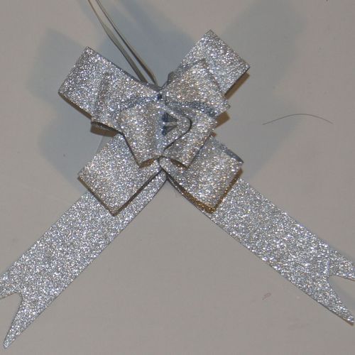 Butterfly Pull Bow's 10pcs Silver Glitter