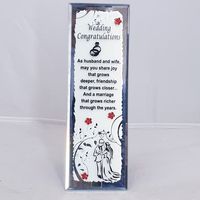 GLASS PLAQUE WEDDING CONGRATULATIONS