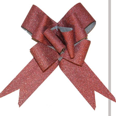 BUTTERFLY PULL  BOWS (10s) RUST GLITTER